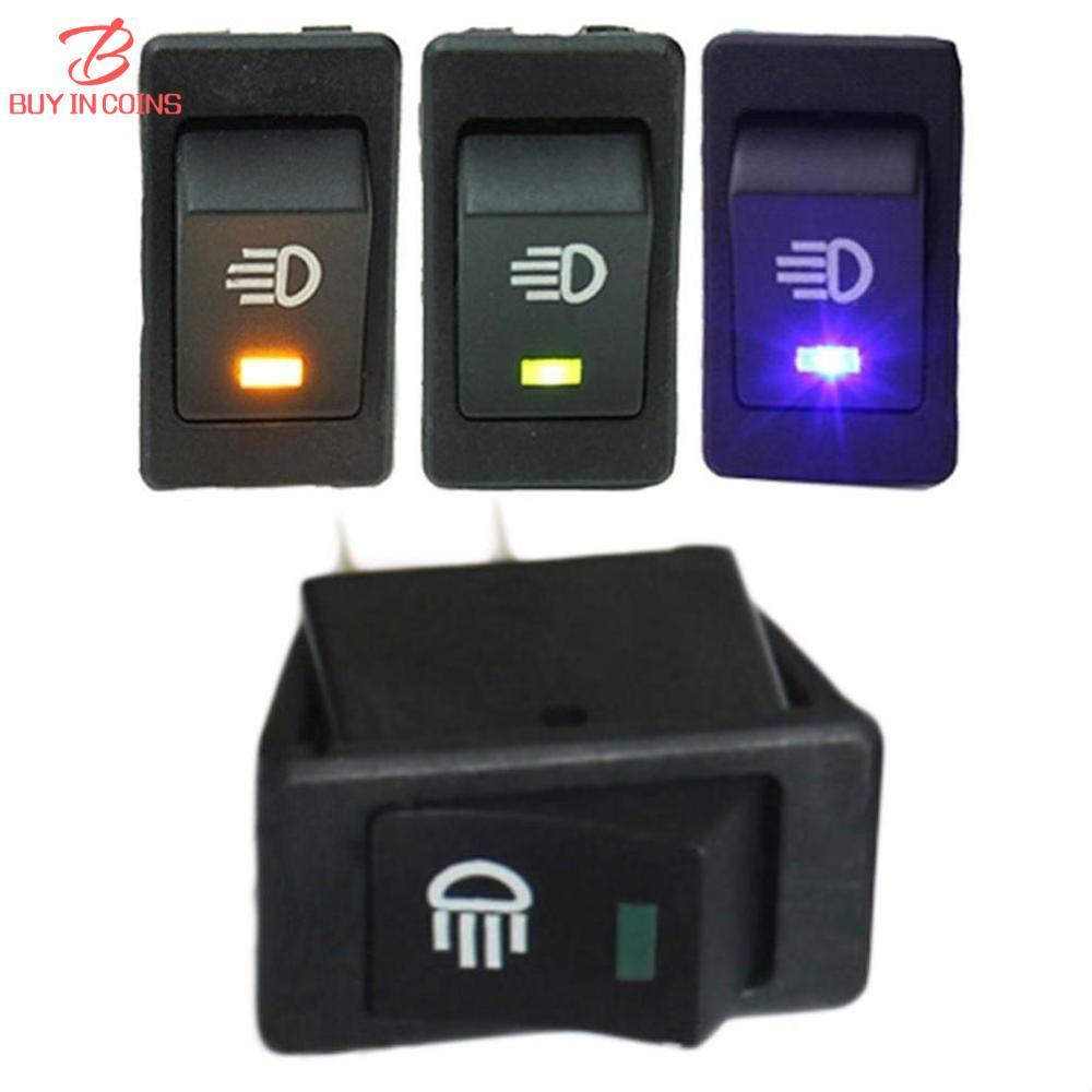 Hình thuyền 12 V 35A Xe Ô Tô Tự Động Sương Mù Đính Đá Tặng Công Tắc-Xanh Dương