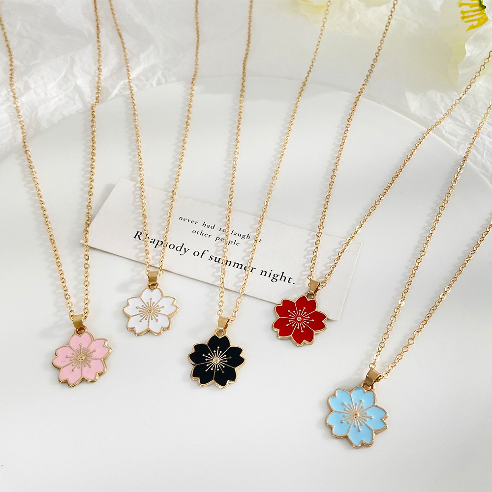%E3%80%90I%20was%20hyped%20up%E3%80%91Simple%20Cherry%20Blossom%20Pendant%20Necklace%20Women's%20Japanese%20and%20Korean%20Niche%20Design%20Sense%20Colorful%20Oil%20Drop%20Flower%20Clavicle%20Chain%20-%20Image%203