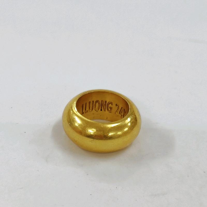 Nhẫn khâu trơn đồng vàng 24.K