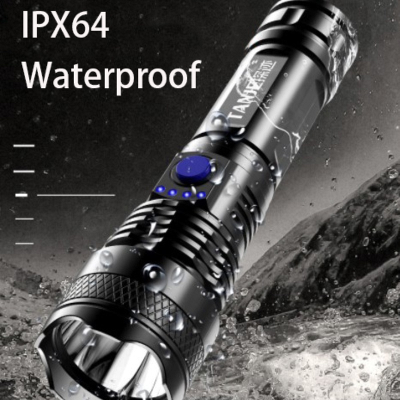 Outdoor Dimmable ABS Strong Light Flashlight / High Quanlity Portable USB Rechargeable Hand Light / Hand Lamp for Outdoor Camping Fishing Survival Hiking Emergency