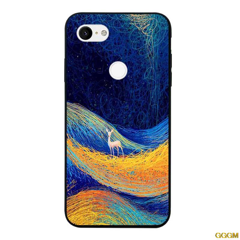 Gggm cute case arcde case for google pixel 3 xl hljsh pattern soft silicon phone case tpu cover