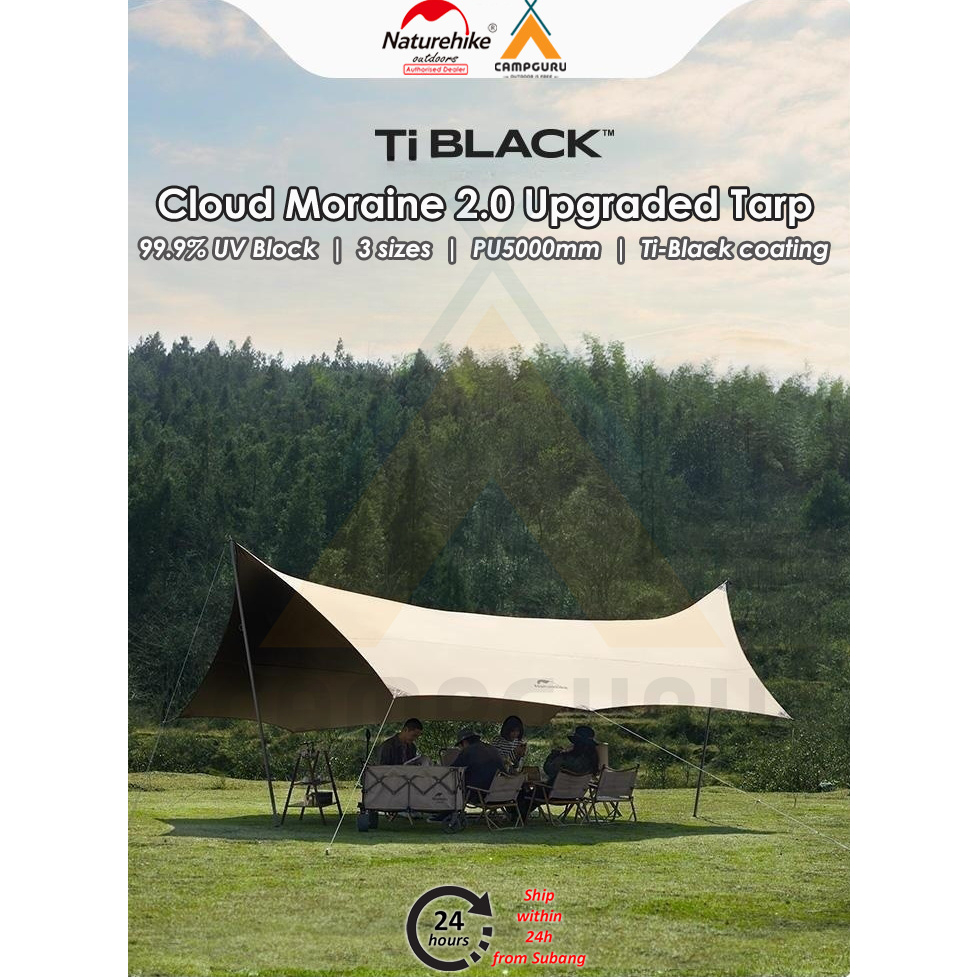 Naturehike Cloud Moraine Upgraded 2.0 Ti-Black Coating Tarp