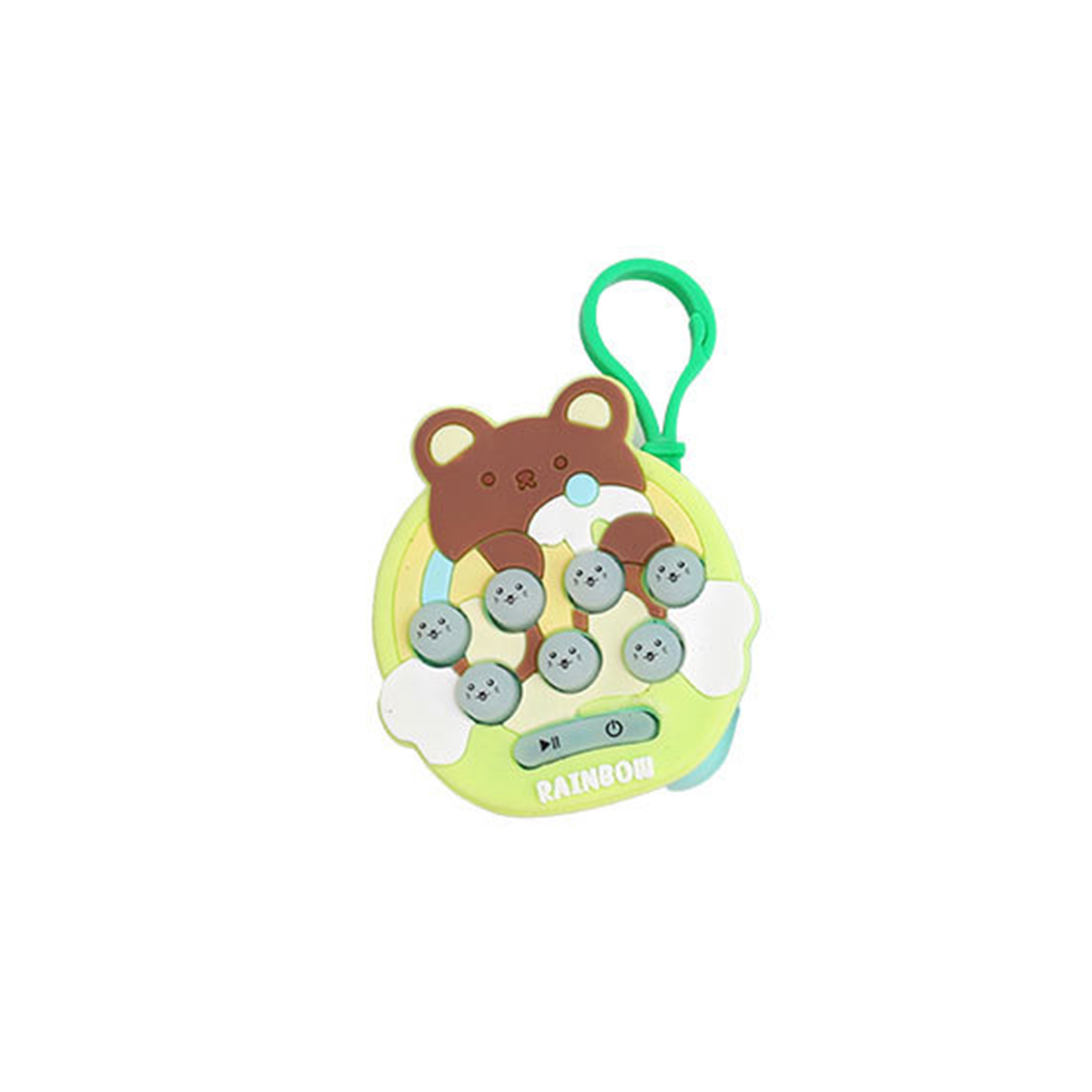 Interesting Push Bubble Toy Cartoon Animal Push Bubble Game Light-up Push Bubble Game Handheld Sensory Fidget Toy for Stress Relief Favorite