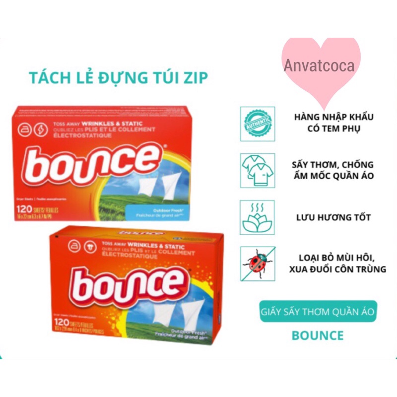 [Tách Lẻ] Giấy Thơm Quần Áo Bounce Mỹ