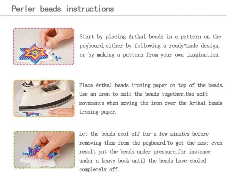 PUPUKOU Perler Fuse Bead Pegboard Square Shape Practical PE Clear Beads Templates Circle Puzzle Template For Hama Beads