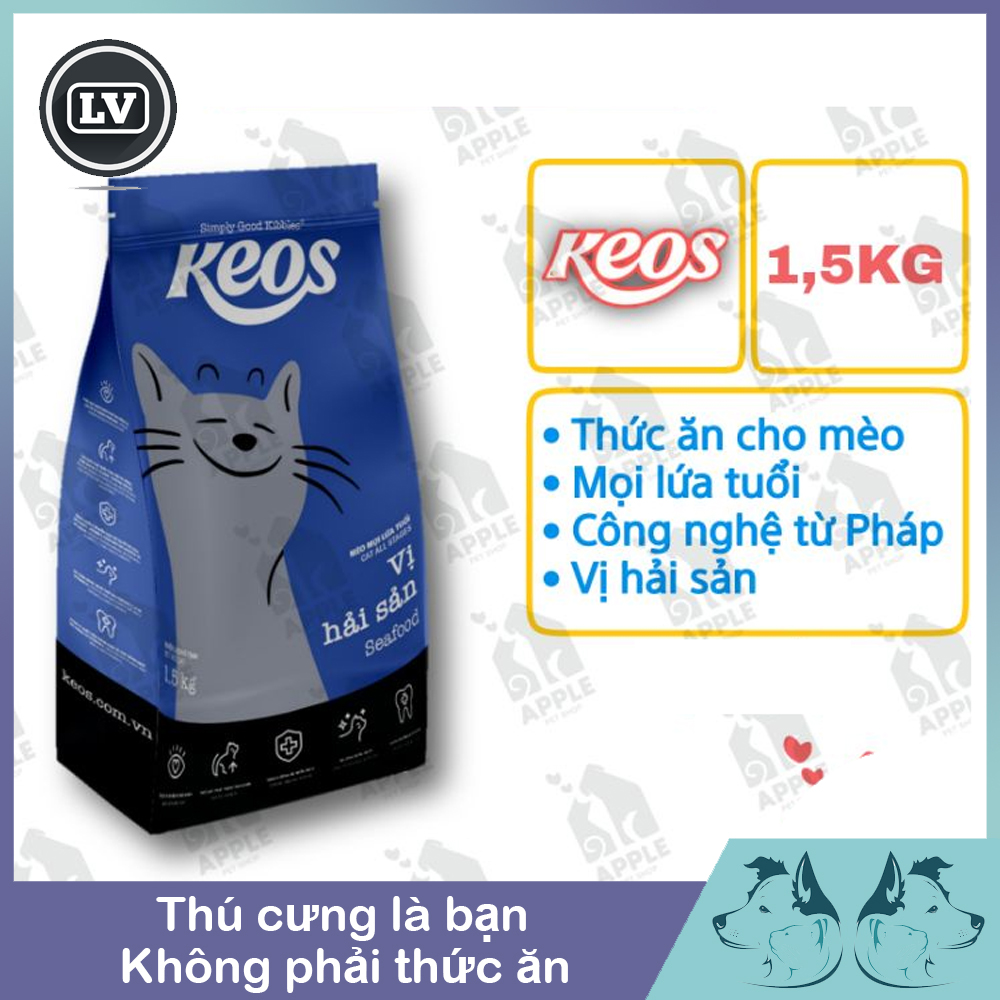 Thức ăn hạt cho mèo mọi lứa tuổi Keos