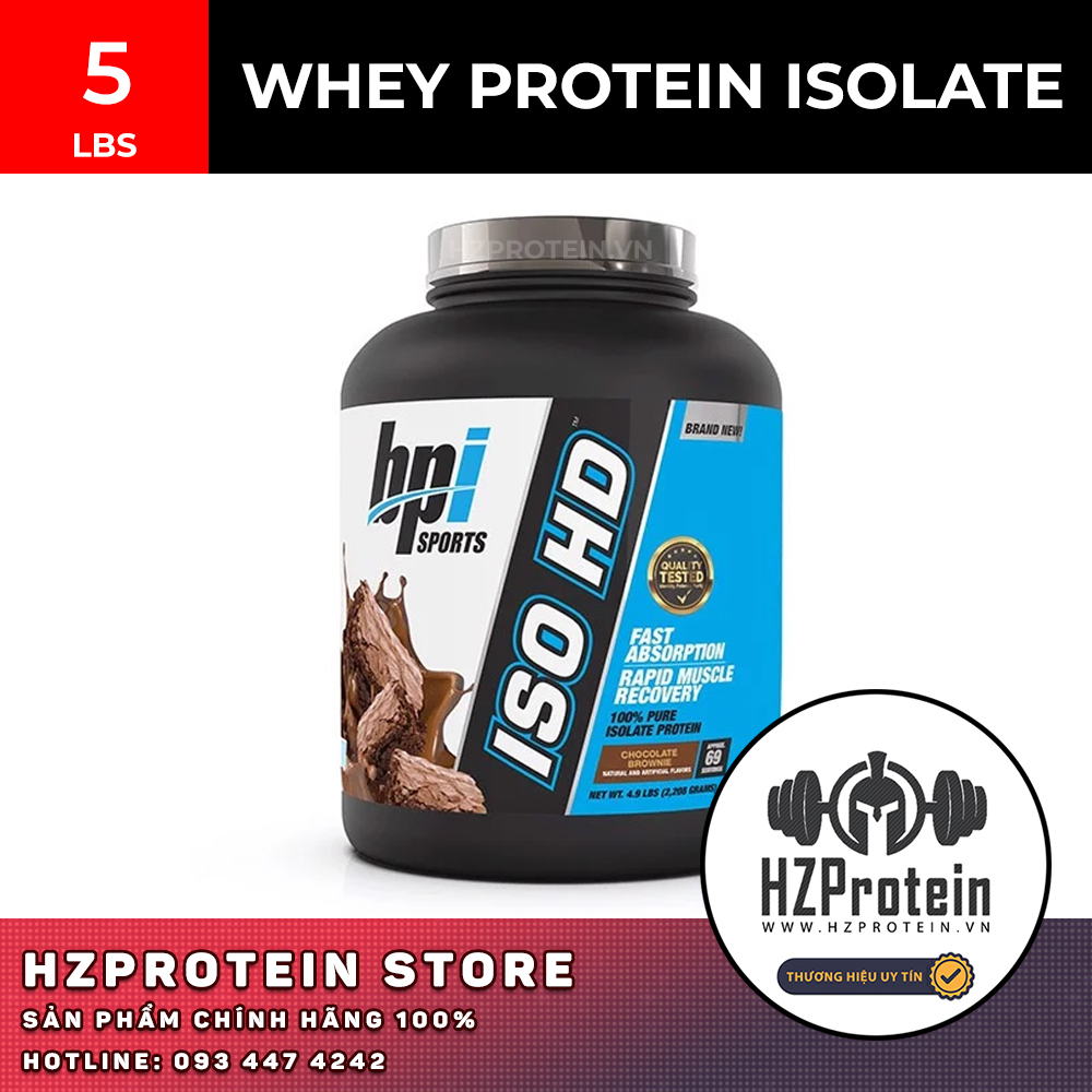 BPI ISO HD ISOLATE WHEY - SỮA BỔ SUNG PROTEIN PHÁT TRIỂN CƠ BẮP (5 LBS)