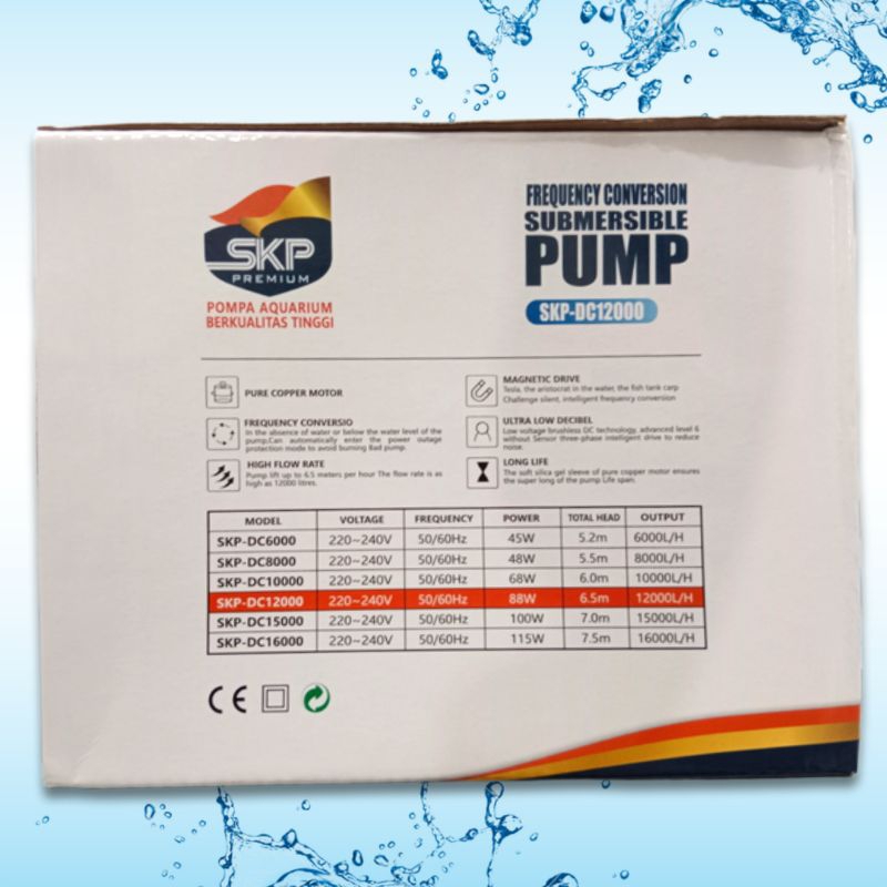 Pompa Kolam Submersible Pump SKP DC 12000