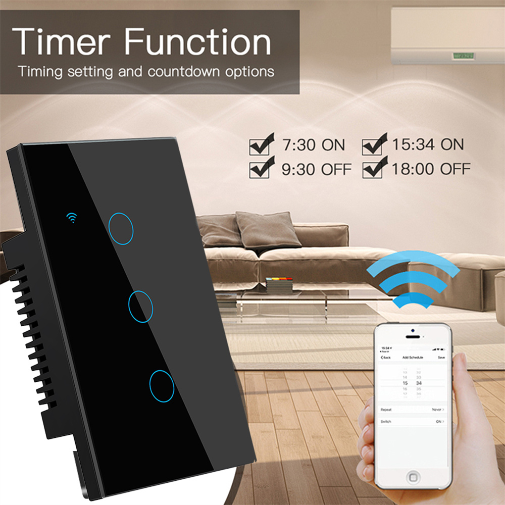 Suke graffiti công tắc thông minh Wi-Fi bảng điều chỉnh công tắc cảm ứng nút home treo tường không cháy chuyển đổi yêu cầu dây trung tính