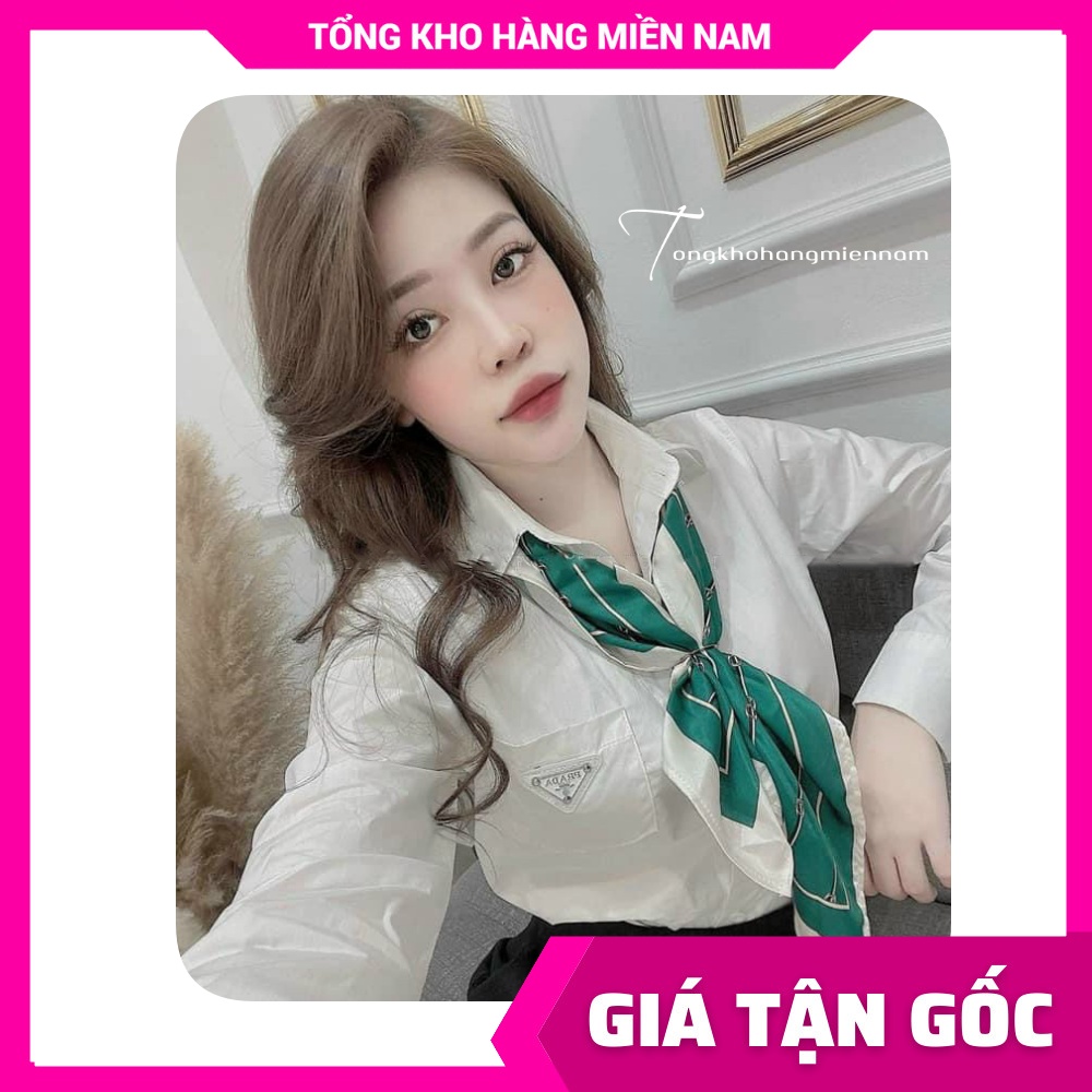Áo sơ mi phối khăn lụa tp110 🎀 ảnh thật 🎀 sơ mi phối 🎀 áo sơ mi lụa tay dài 🎀 áo sơ mi tiểu thư 🎀 áo sơ mi tay dài nữ 🎀 áo sơ mi công sở 🎀 sơ mi phối tay dài - sơ mi trắng nữ ⚡