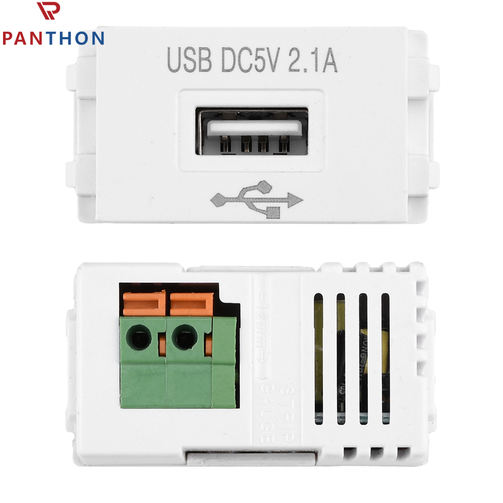 PANTHON 128 Type USB Power Module 220V Socket 5V 2.1A Mobile Phone Charging Module Switch Adapter PCB Charging Module