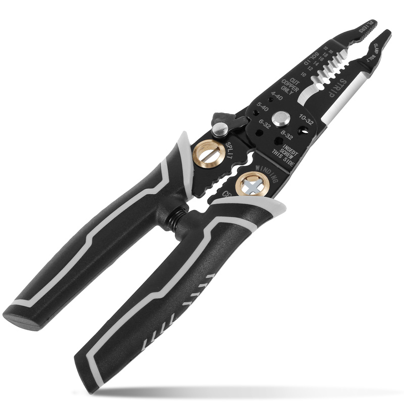 Everso Wire Stripper Heavy Duty Wire Stripping Pliers Ergonomic Non-slip Wire Crimper Electrician Wire Pliers Tool Wire Stripping Pliers Wire Stripper for Electrician