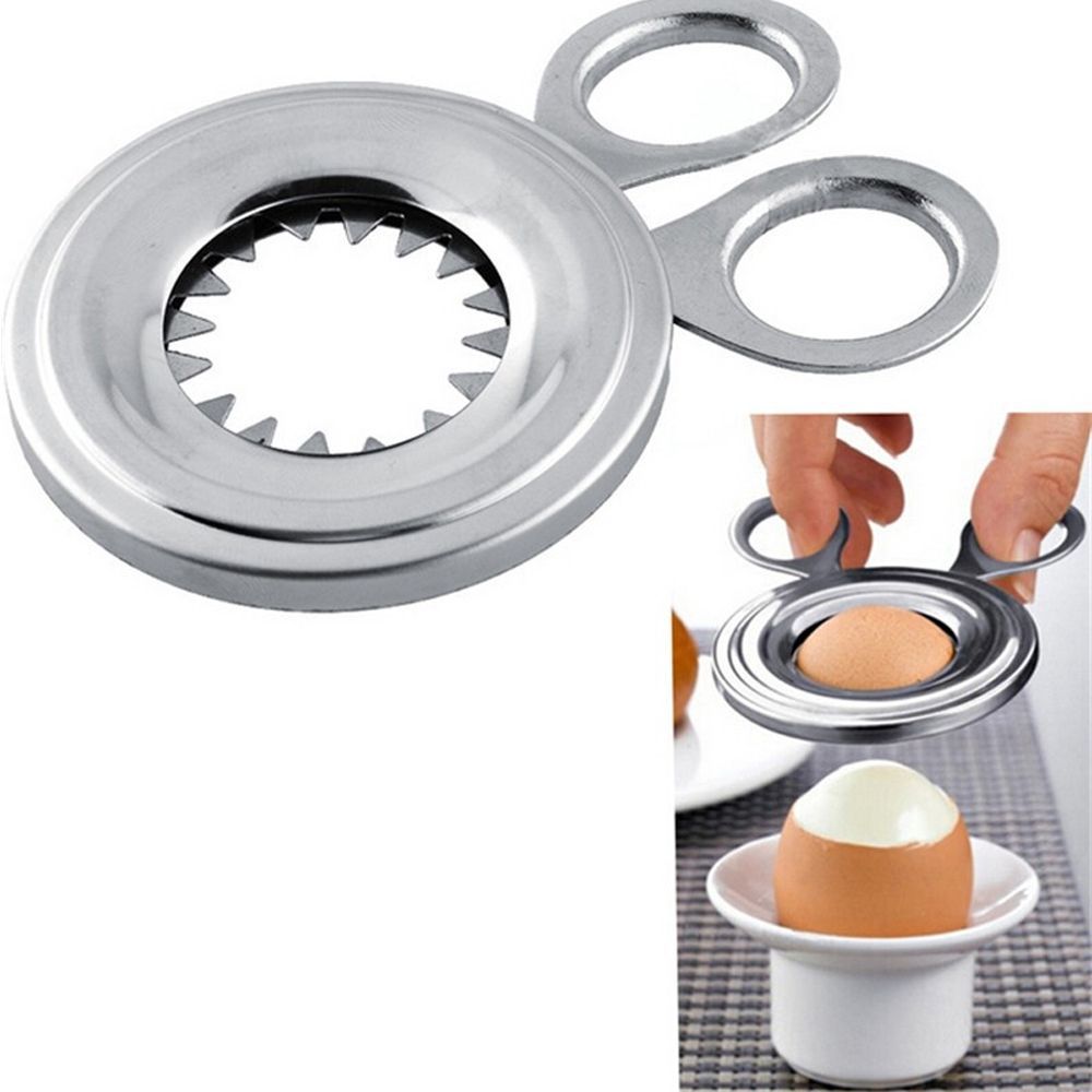 DESHAN 1 CÁI Bền chặt Công cụ cắt kéo Cắt mở vỏ trứng Thiết yếu Bếp gia đình Slicer trứng Trứng luộc Dụng cụ tráng trứng Bóc vỏ trứng