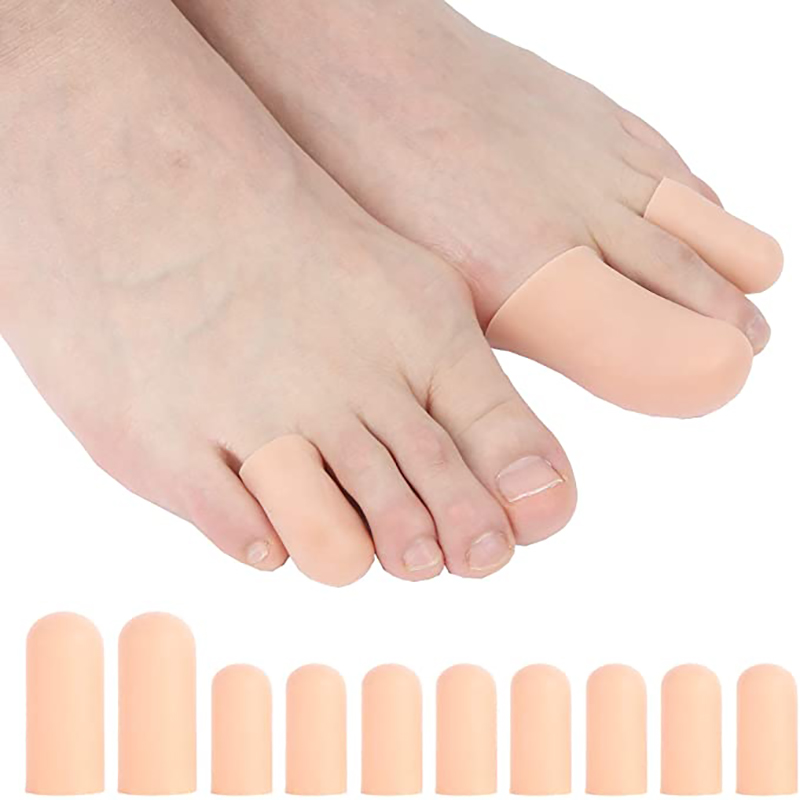 Aweisuan Hot Sale 10pcs/5Pairs Silicone Toe Cap Protector Cover Thumb Sleeve Corn Blisters Pain Relief Gel Toe Tube Bunion Correction Foot Care. 