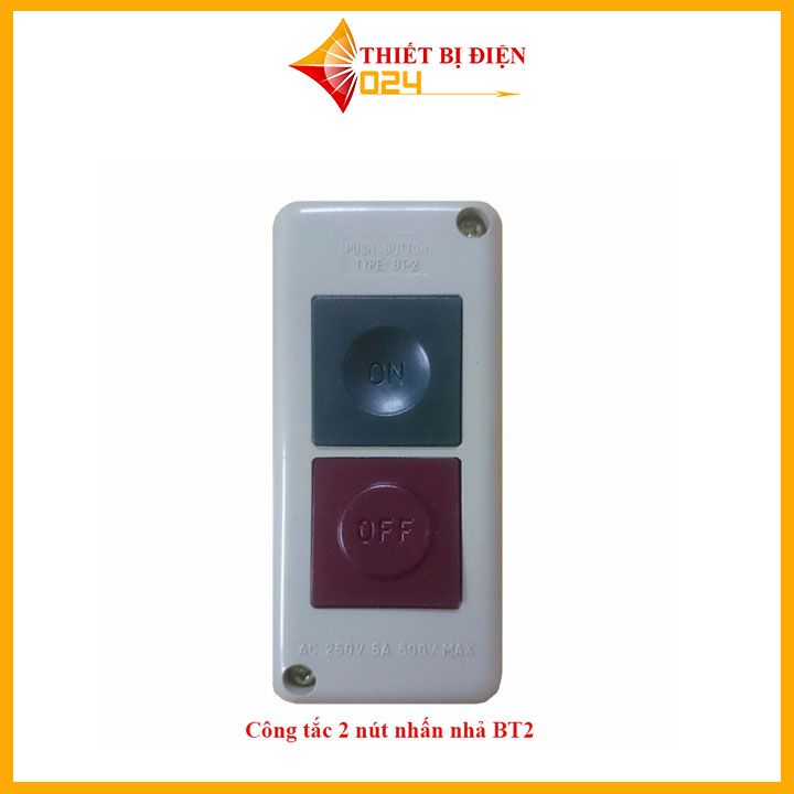 Công tắc 2 nút nhấn nhả BT2 chuyên dụng