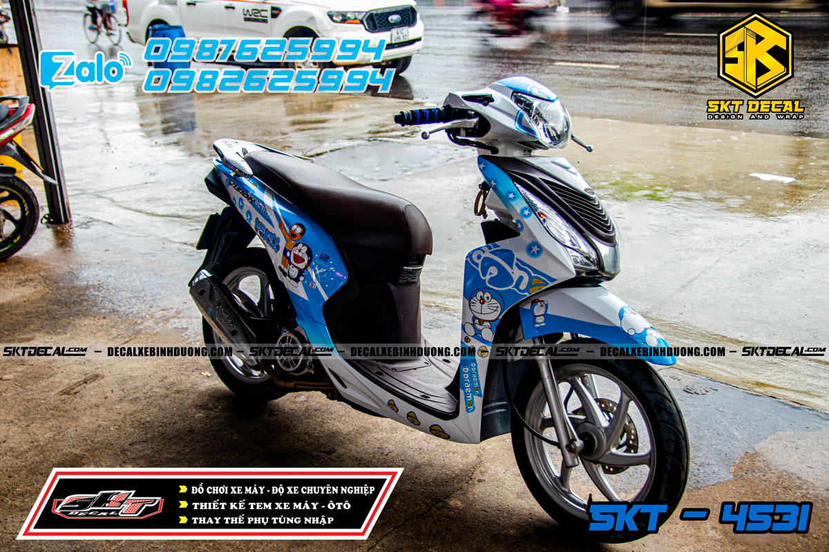 tem trùm vision 2015 xanh trắng doremon 4531