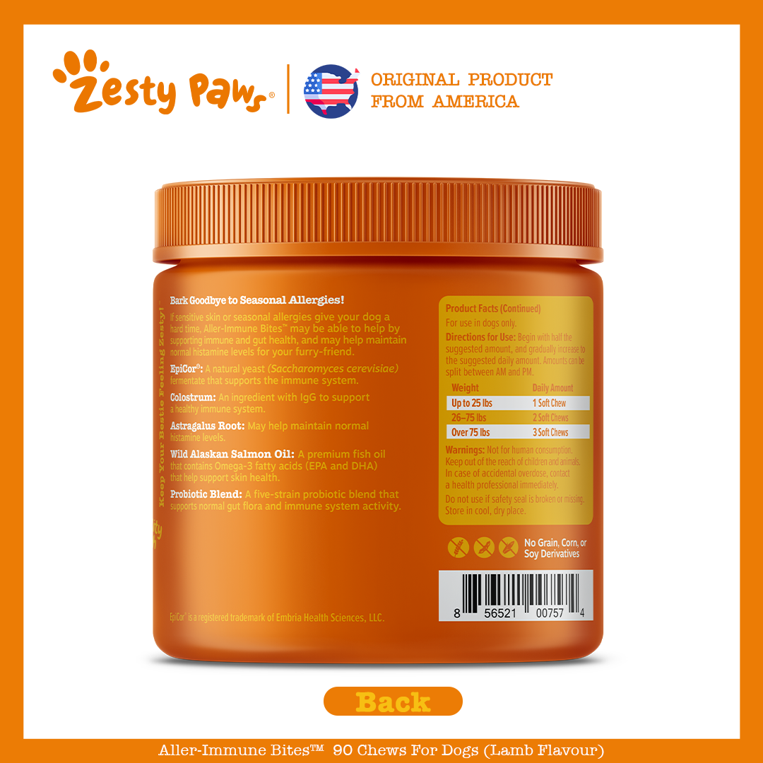 Zesty Paws Aller-miễn Dịch Cắn Lamb 90ct
