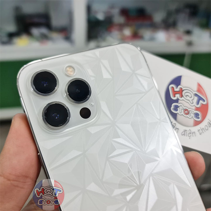 Miếng dán mặt lưng 3D vân kim cương Iphone 12 Pro Max / 12 Pro / 12