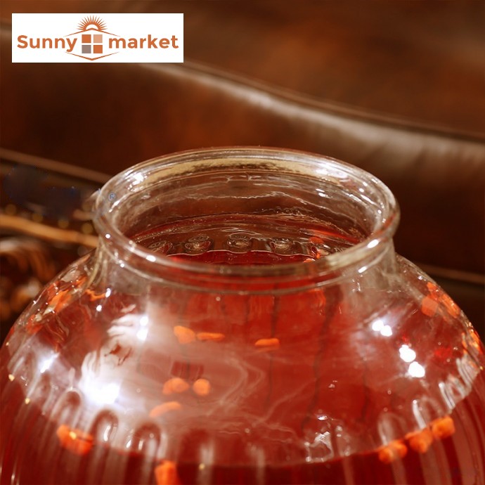 Bình ngâm sâm thủy tinh 217 dung tích 17 lít có van