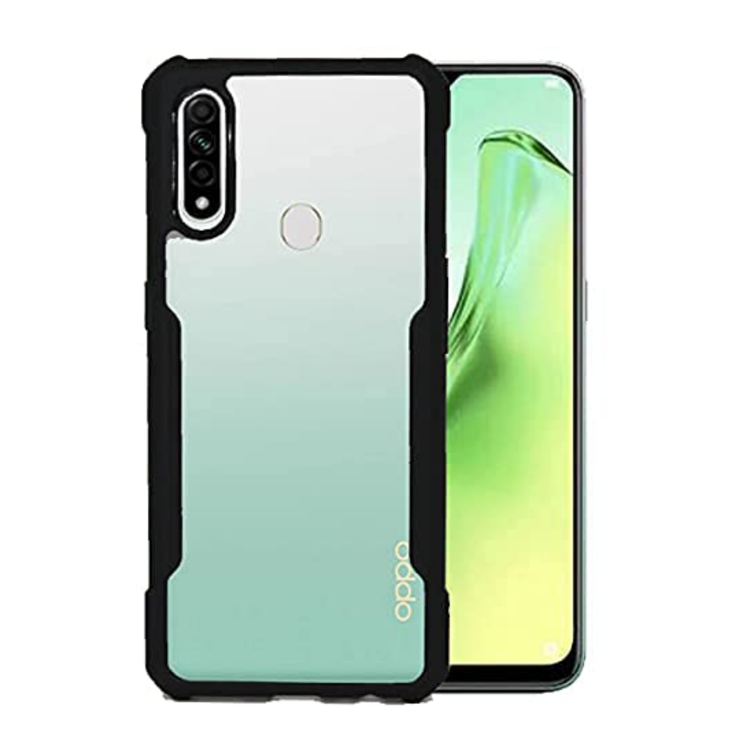For Oppo A31 Oppo A8 Shockproof Tpu Bumper Clear Acrylic Mobile