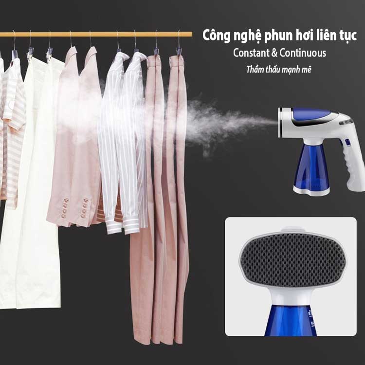 Bàn là hơi nước, máy ủi quần áo ASB-16 phiên bản đa năng 4 trong 1, ba cấp độ ủi với 1600W mạnh mẽ, gấp gọn tiện lợi sử dụng ở nhà hoặc công tác, du lịch, nạp nước ngoài tiện lợi