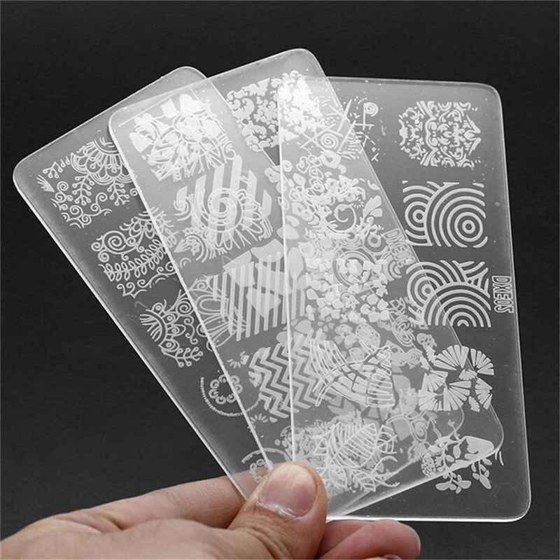 Nail Art Stamp Stencil Stamping Template Plate Set Tool Stamper Design Kit Hot. 