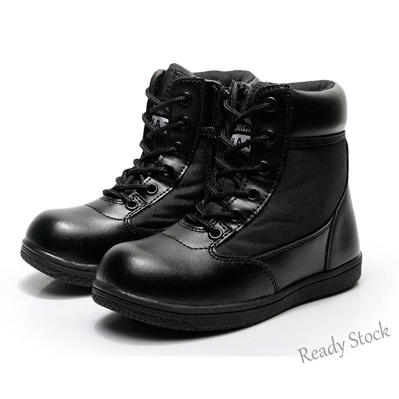 Boys black combat on sale boots