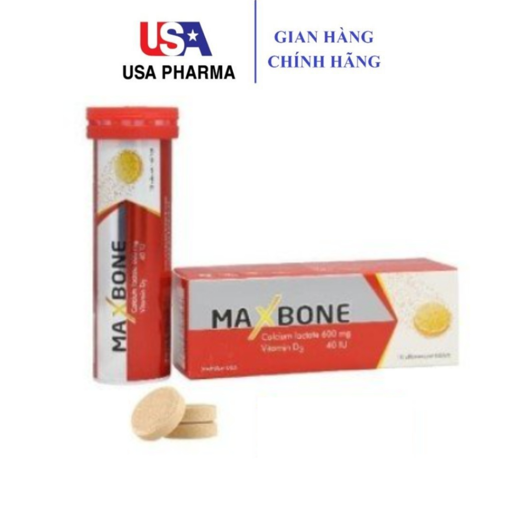 Viên nén sủi Maxbone bổ sung canxi và vitamin D3 - Tuýp 10 viên