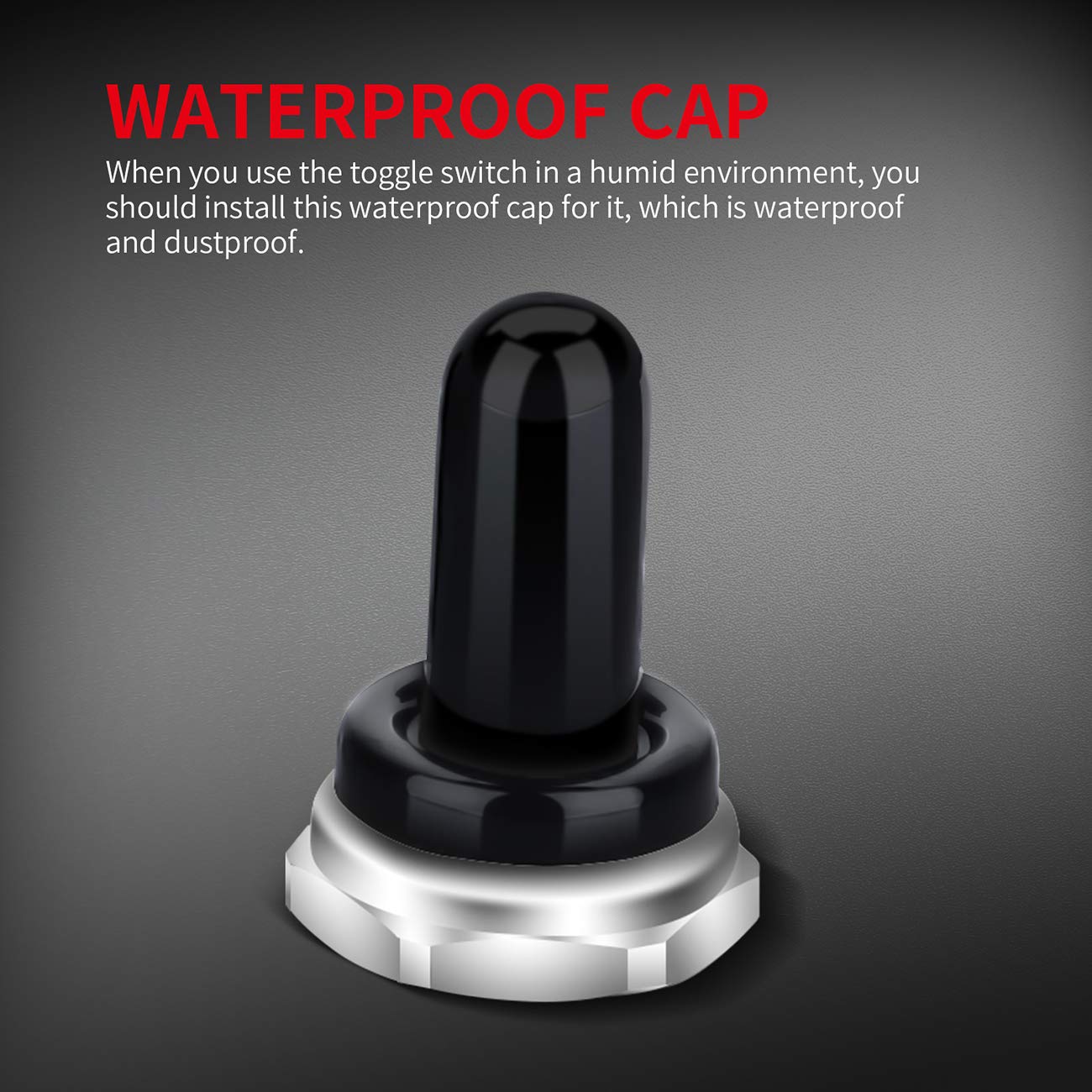 2pcs 12v Dc 125v Spst 2 Pin Waterproof Marine Toggle Switch 12 Volt On Off Toggle Switch 30a Heavy With Boot Cover. 