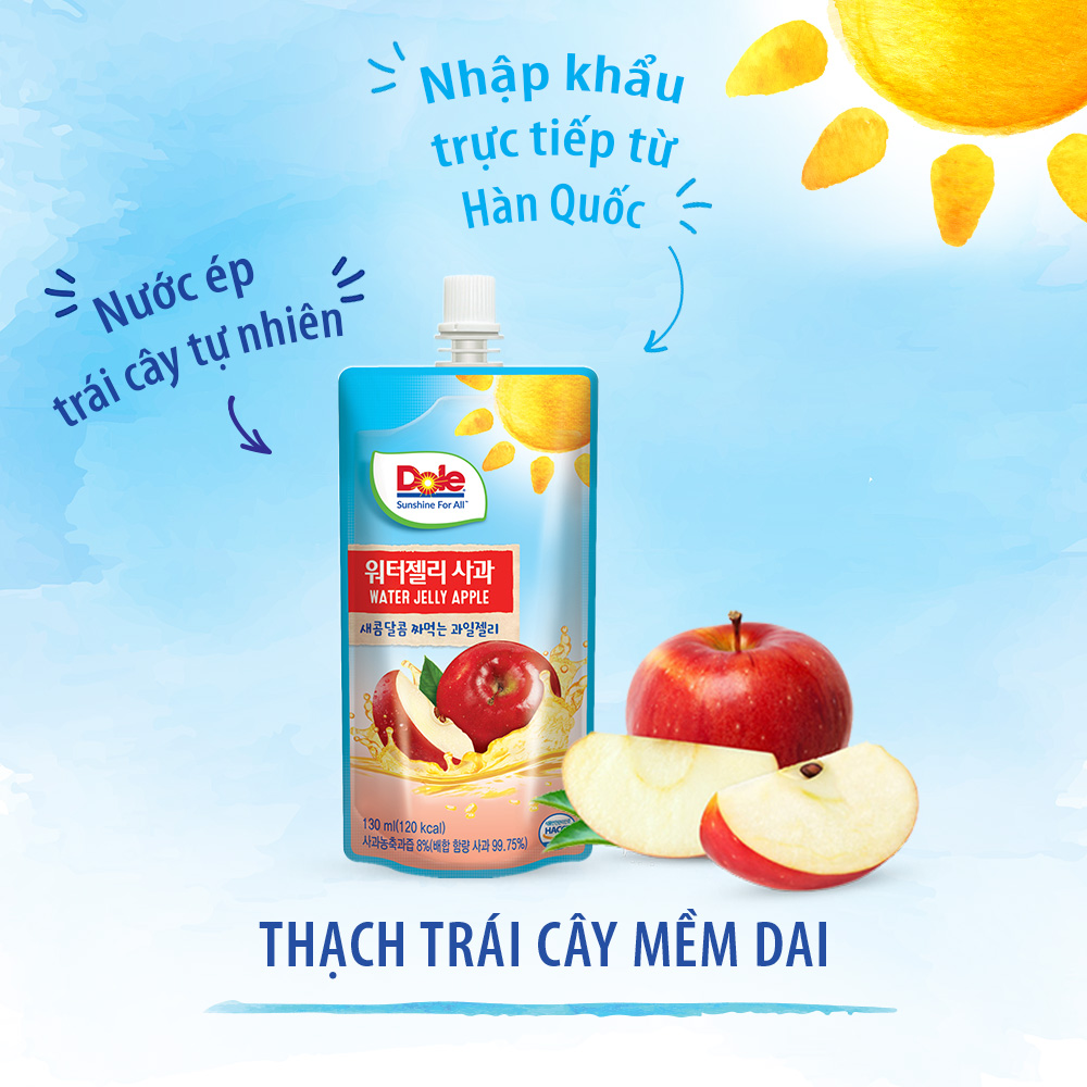 (Hàng tặng không bán) Nước Táo Ép Thạch Dole (130ml)