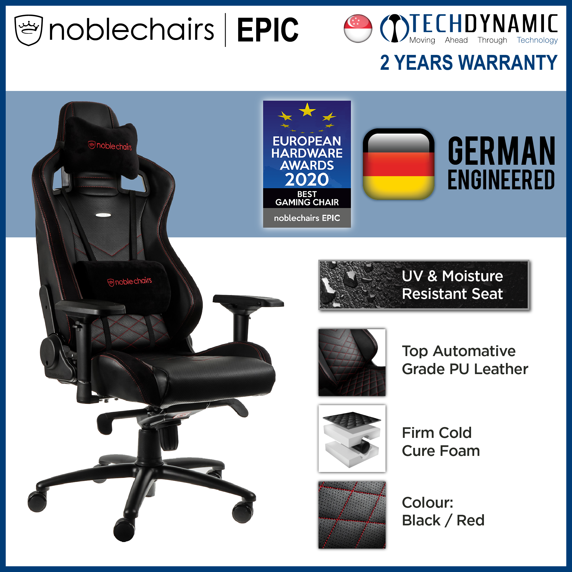 noblechairs EPIC High-Tech PU - Black Edition 