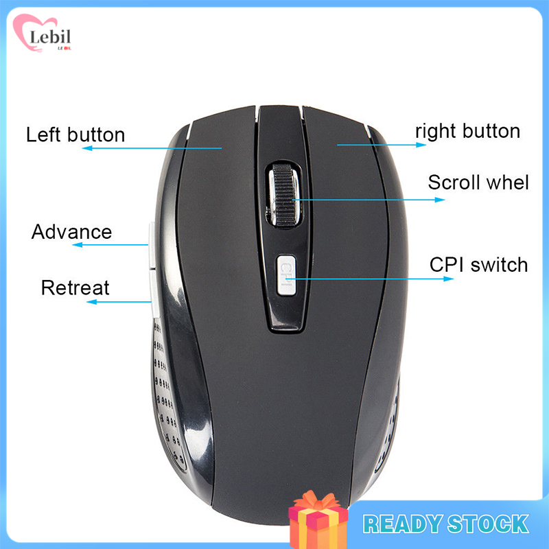 2.4GHZ Portable Wireless Mouse Cordless Optical Scroll Mouse for PC Laptop