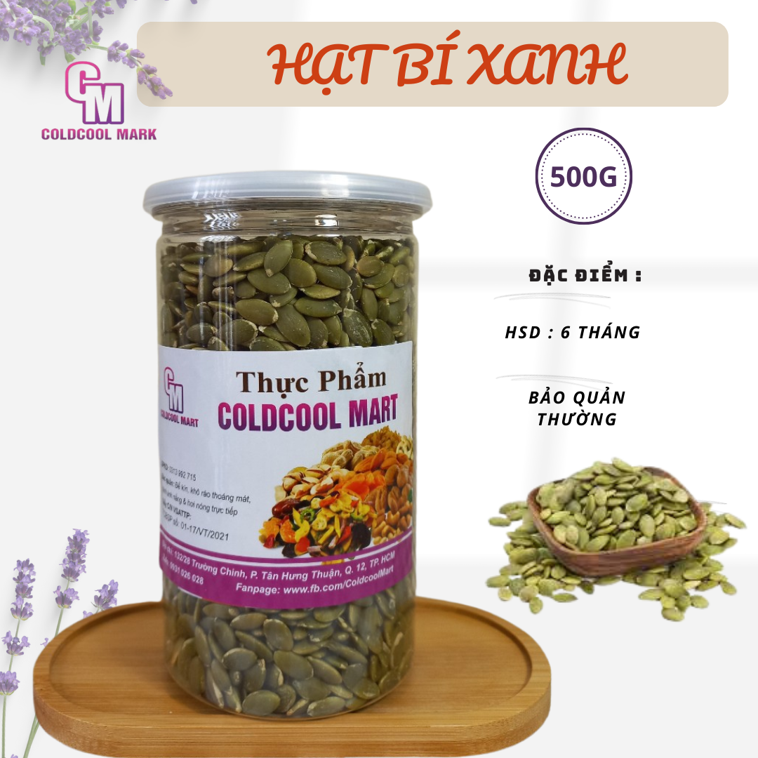 Hạt bí xanh đã tách vỏ 500g coldcool mart