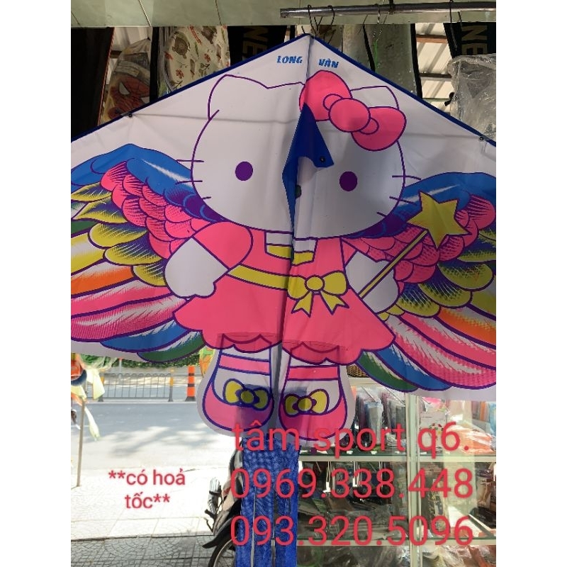 Combo 2 Diều Size to( cá mập  và hắc điêu ) diều ma& diều hello kitty (có hoả tốc)