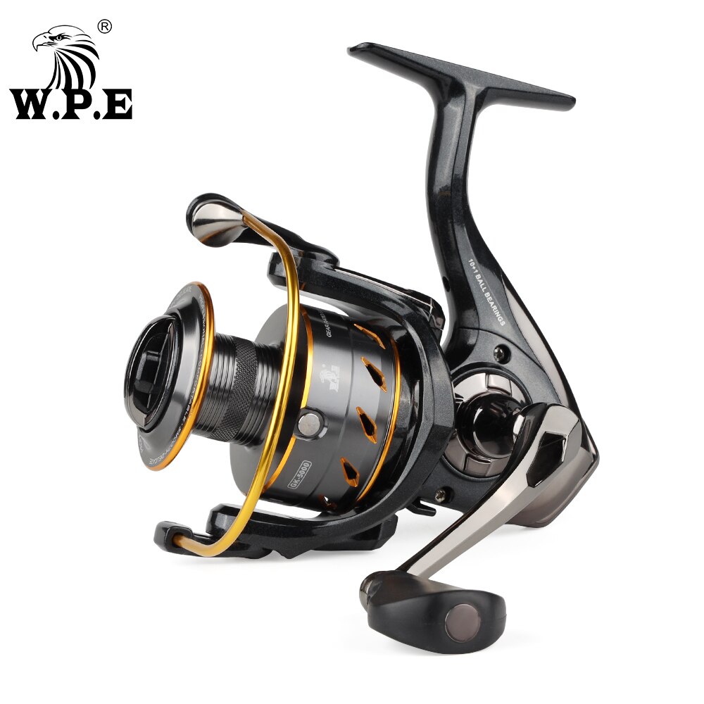 W.P.E KI 2000 3000 4000 5000 Series Spinning Wheel Carp Fishing Reel  Freshwater 10+1 Ball Bearings Metal Body Fishing Tackle