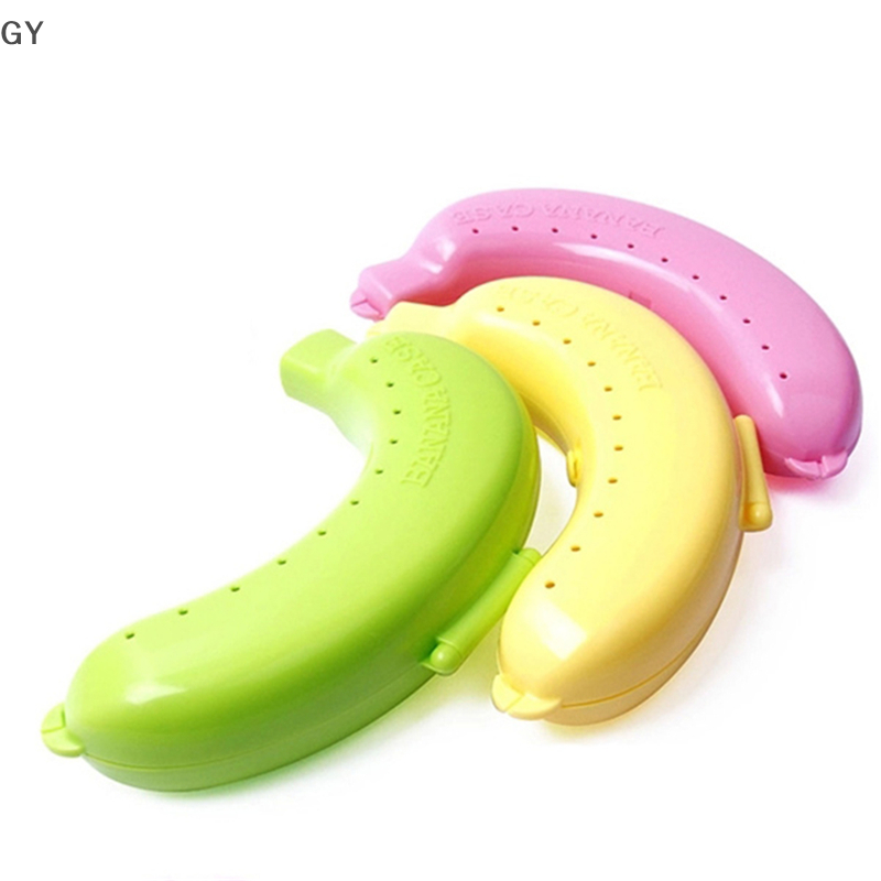 GY [Hot Sale] Cute 3 Colors Fruit Banana Protector Box Holder Case Lunch Container Storage