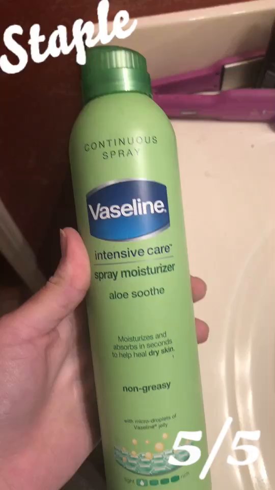 vaseline spray lotion