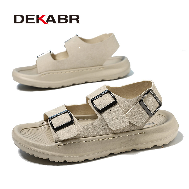 DEKABR Men's Sandals Summer Lightweight Pu Comfortable Soft Outsole 2024 Fashion New Sandals For Men. 