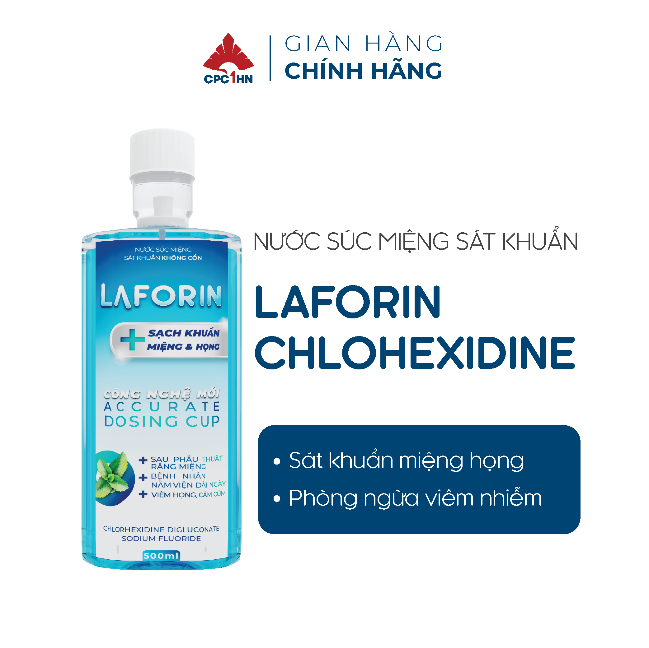 Nước súc miệng sát khuẩn LAFORIN, chai 500ml LAFORIN - Antibacterial thumbnail