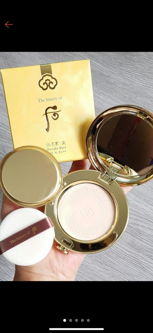 Phấn phủ Whoo vàng Powder Pact có nhũ ngọc trai