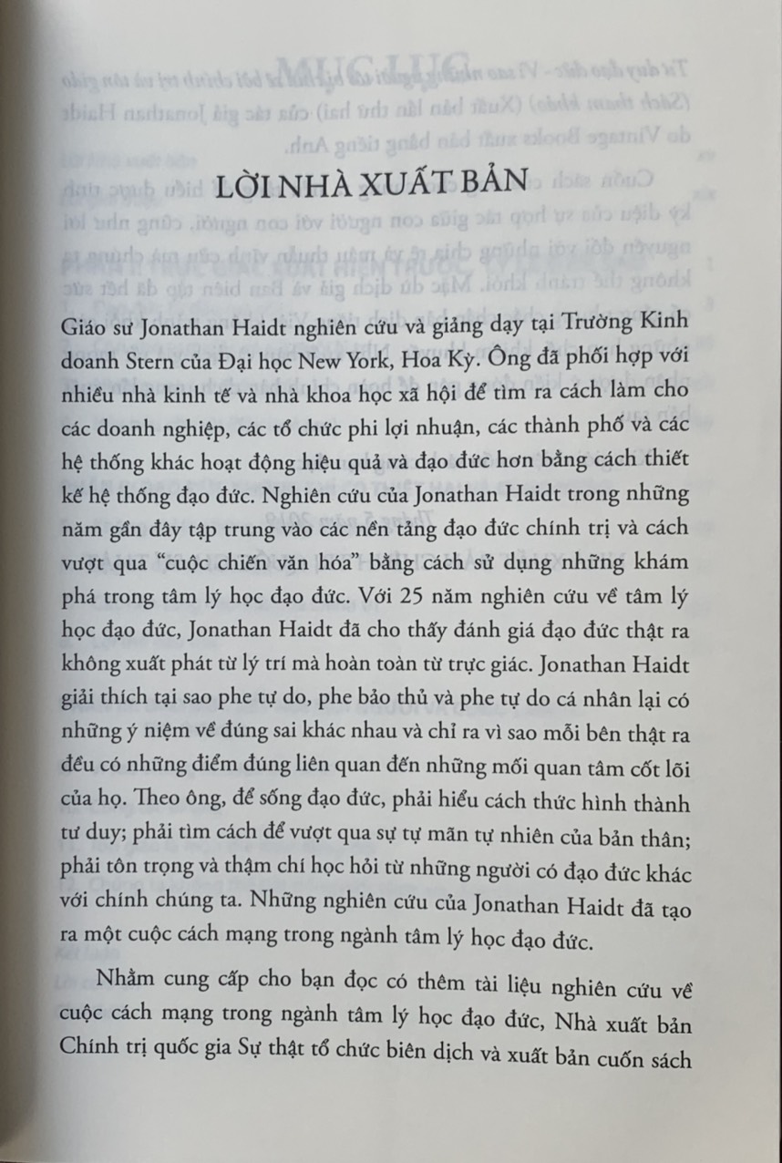Tư Duy Đạo Đức- Vì sao những người tốt bị chia rẽ bởi chính trị và tôn giáo