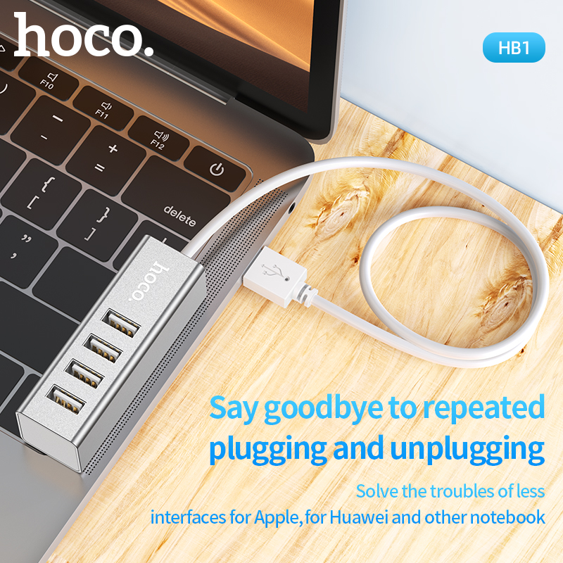 HOCO Bộ Chia Cổng USB 4 Cổng Micro USB HB1 Bộ Chuyển Đổi Kết Nối Usb