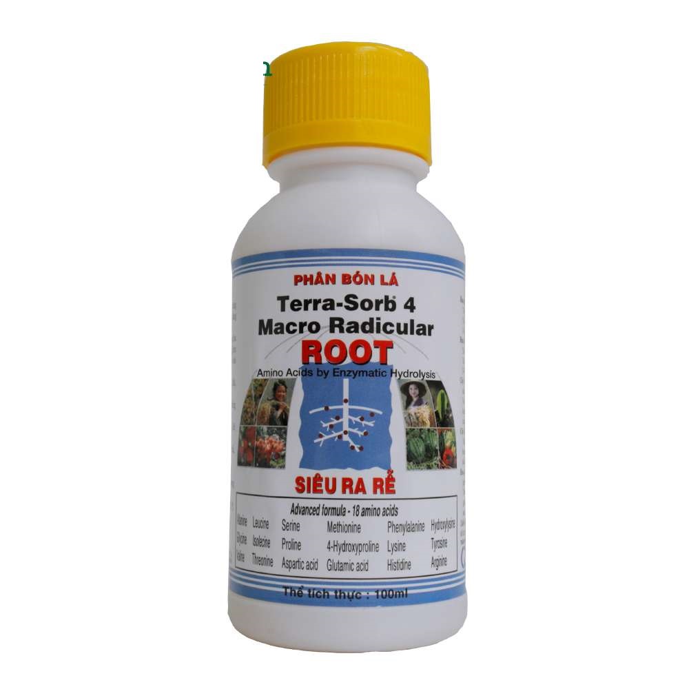 Phân bón lá sinh học Growmore Terra Sorb 4 Root chai 100ml Siêu Ra Rễ
