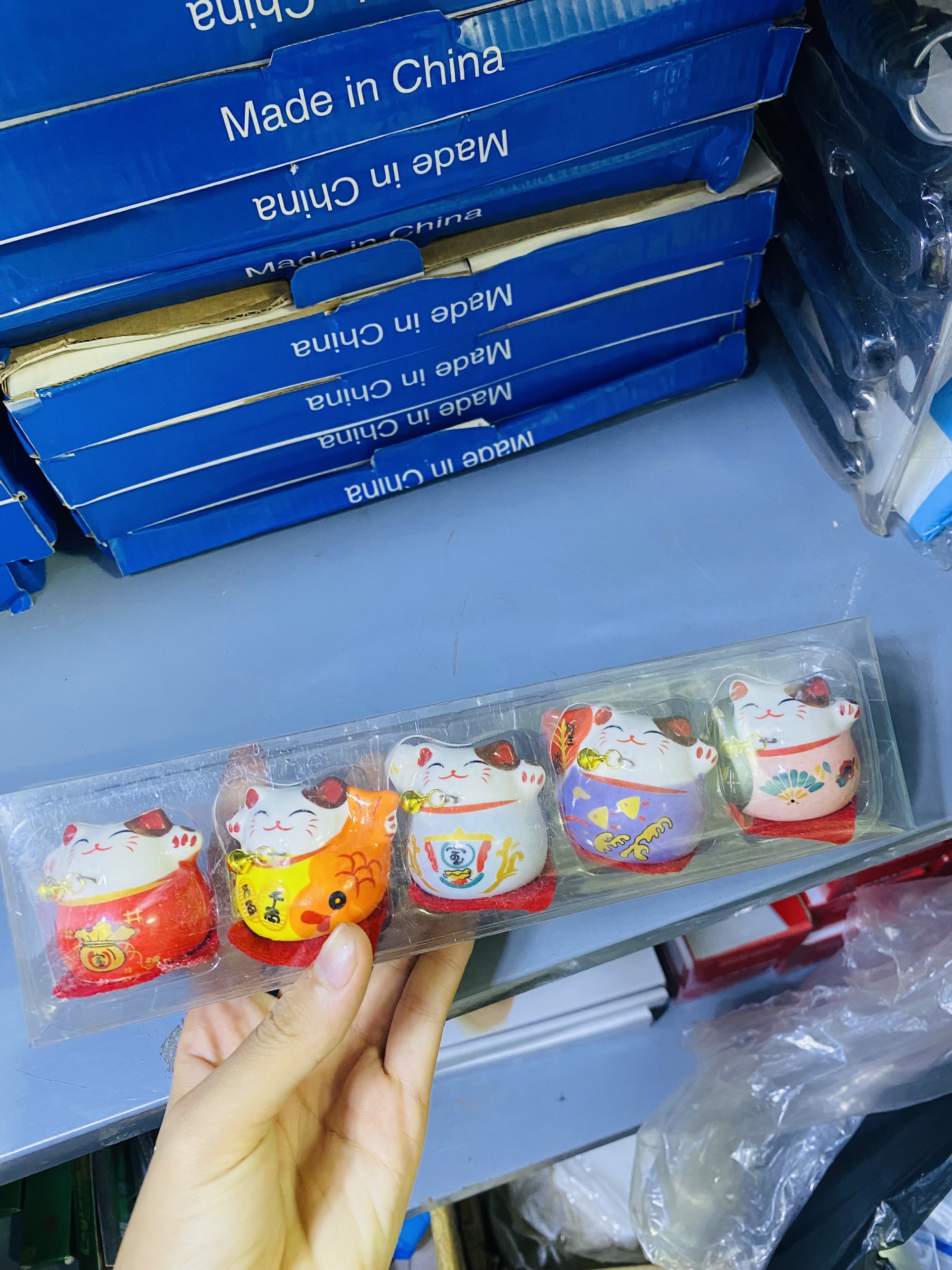 BỘ 5 CHÚ MÈO THẦN TÀI MAY MẮN