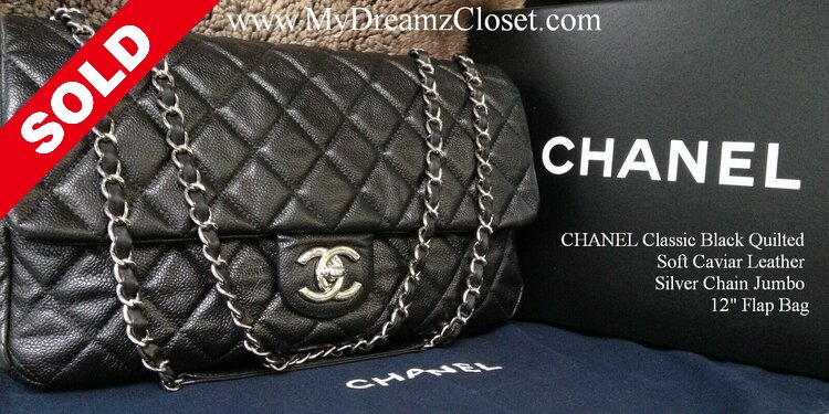 Chanel black quilted bag silver chain sale