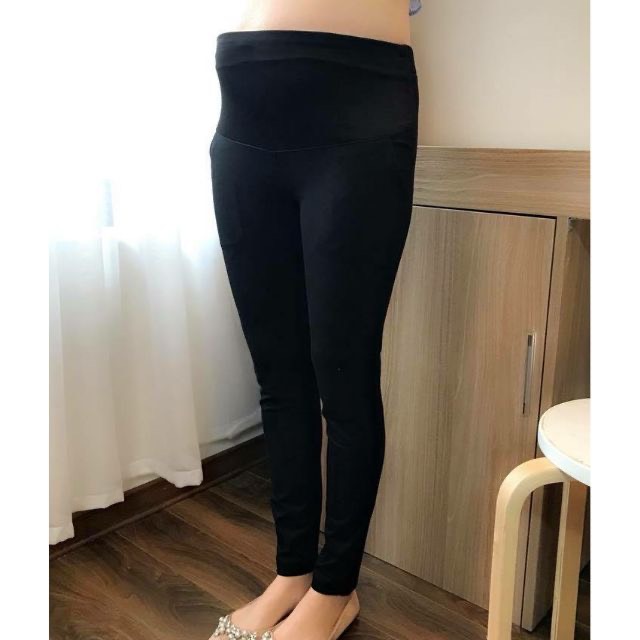 Quần legging bầu nâng mông hàng đẹp (có đáp bụng và chun chỉnh)