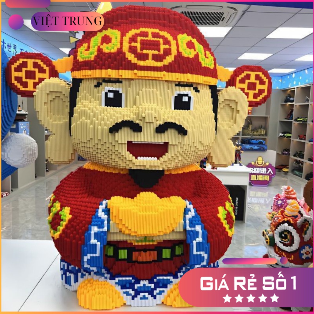Le.go thần tài 41cm- Mô hình lắp ráp le.go thần tài cỡ lớn .