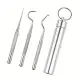 Portable Dental Tool Set Flossing Tooth Picking Tool Metal Stainless Steel Spiral Ear Pick Spoon Kit Oral Hygiene Tartar Removal. 
