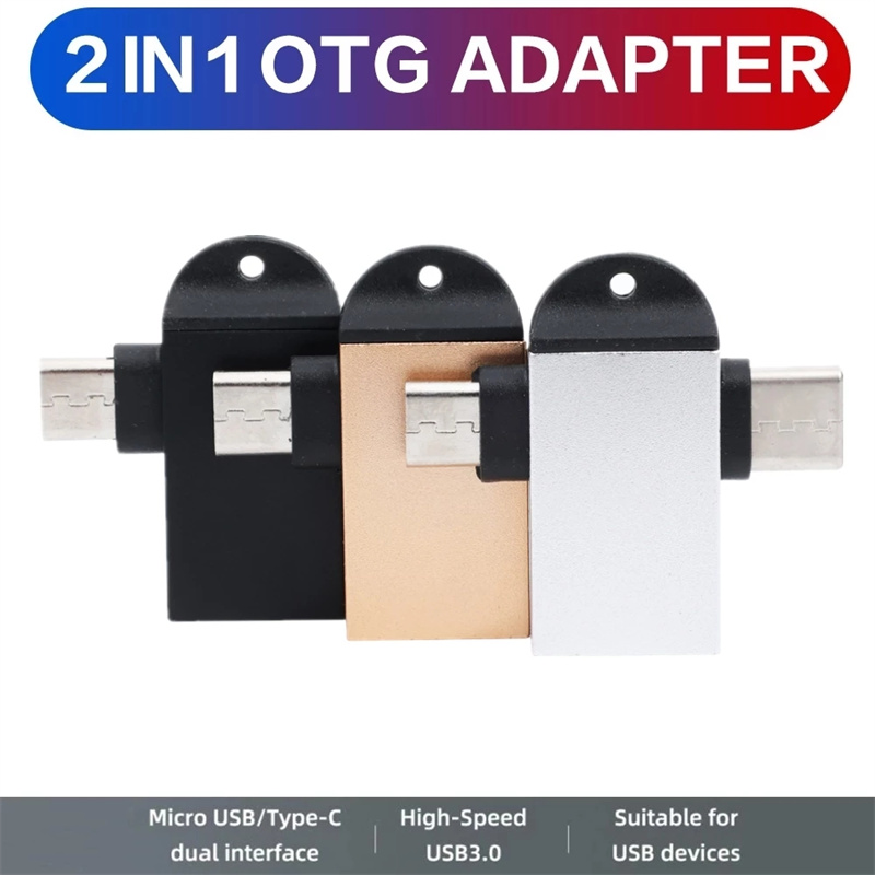 Bộ Chuyển Đổi Mini USB OTG Type-C Và Micro 2 Trong 1 Để Truyền Siêu Tốc Cho Máy Tính Xách Tay Điện Thoại Và Nhiều Thiết Bị Khác
