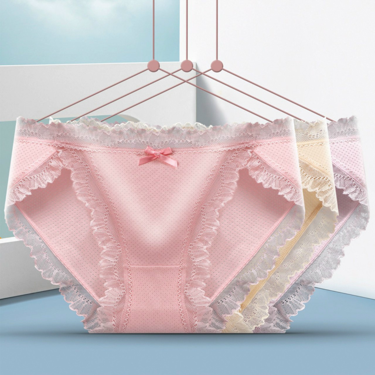 Set 5 cái quần lót ren loại 1 ( dưới 55kg)